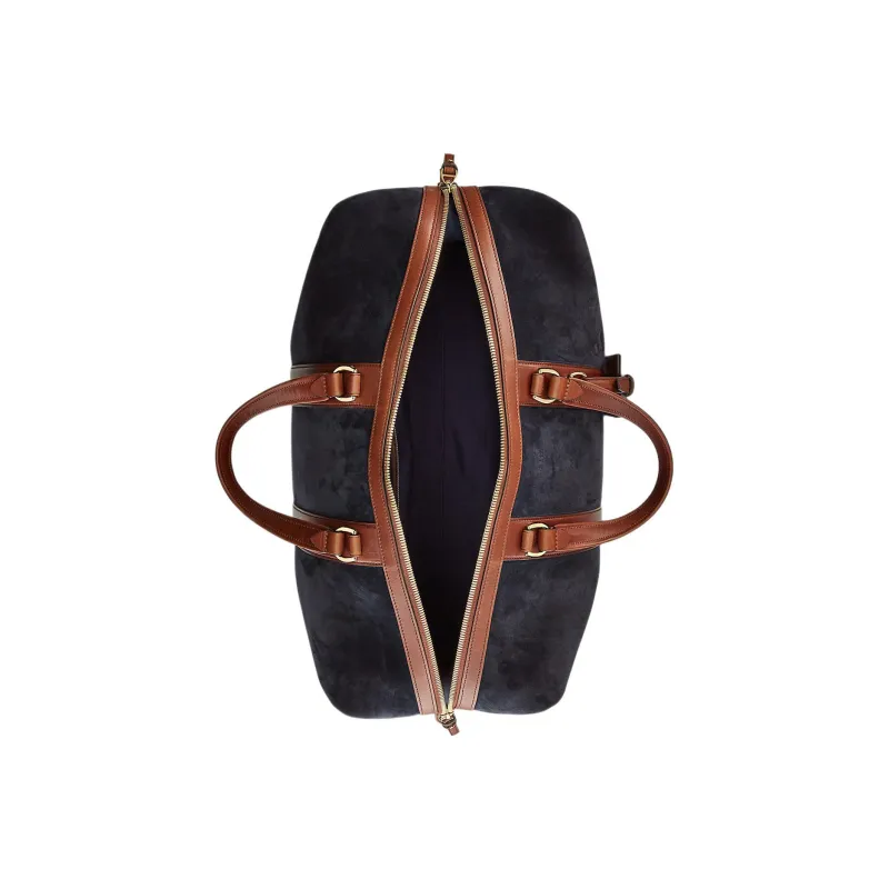 Polo Ralph Lauren Welington Suede Patchwork Calfskin Luggage Bag Shoulder Bag Crossbody Handbag Men's Marine Blue-3