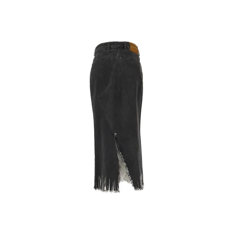 MARNI Denim Short Skirts Women's Black-1