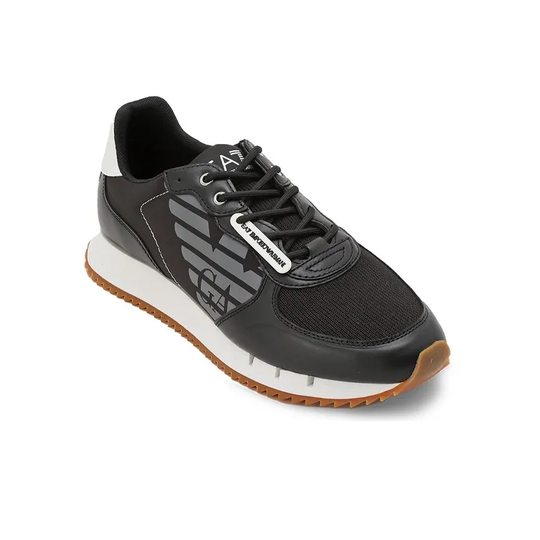 EMPORIO ARMANI EA7 Cushioning Low Top Sports Casual Shoes Unisex Black White-1