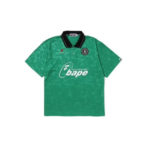 BAPE Soccer Game Relaxed Fit Polo Green