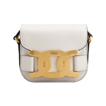 TOD'S KATE Smooth Leather Shoulder Bag Crossbody Bag Mini Women's White