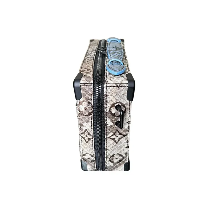 LOUIS VUITTON Trunk Python Skin Soft Box Small Square Bag Shoulder Bag Crossbody Bag Regular Unisex Multicolor-6