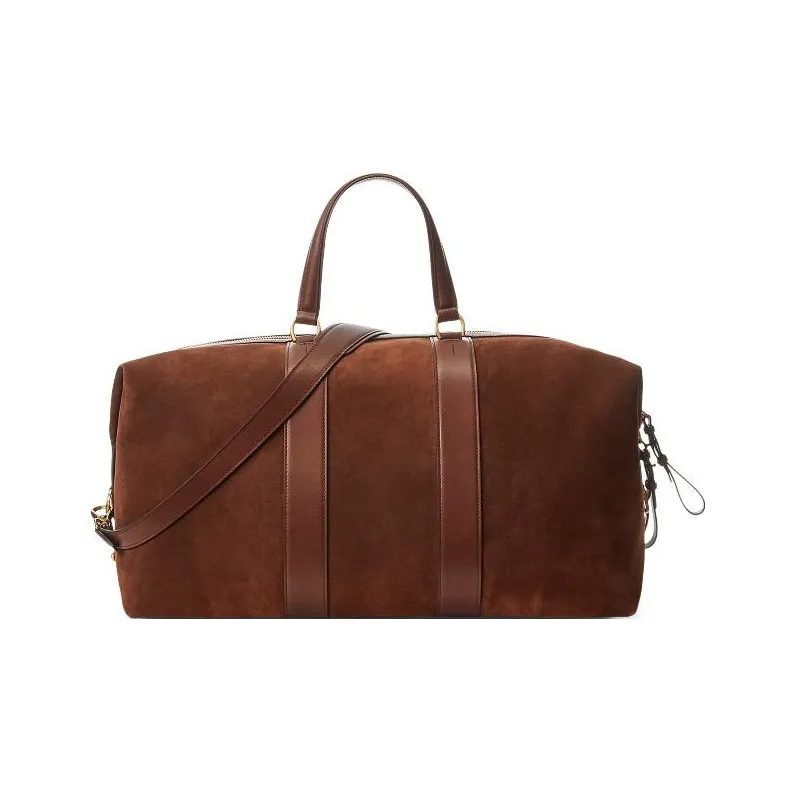 Polo Ralph Lauren Welington Nubuck With Vachetta Leather Trim Luggage Bag Shoulder Bag Crossbody Handbag Men's Brown-2