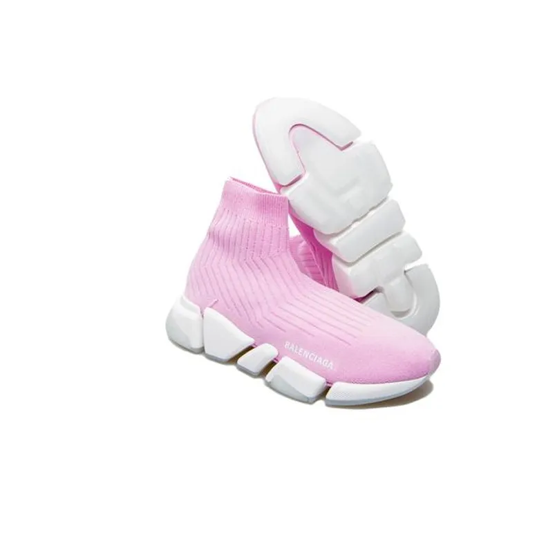 Balenciaga Speed 2.0 Trainers 'Rib Knit Pale Pink' Women's-4
