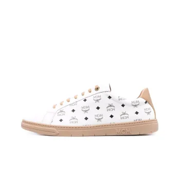 MCM Skateboard Shoes Men Low Top Beige