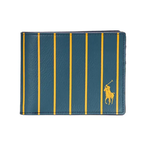 Polo Ralph Lauren Leather Wallet Men's Blue/Yellow