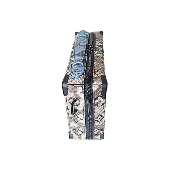 LOUIS VUITTON Trunk Python Skin Soft Box Small Square Bag Shoulder Bag Crossbody Bag Regular Unisex Multicolor-7