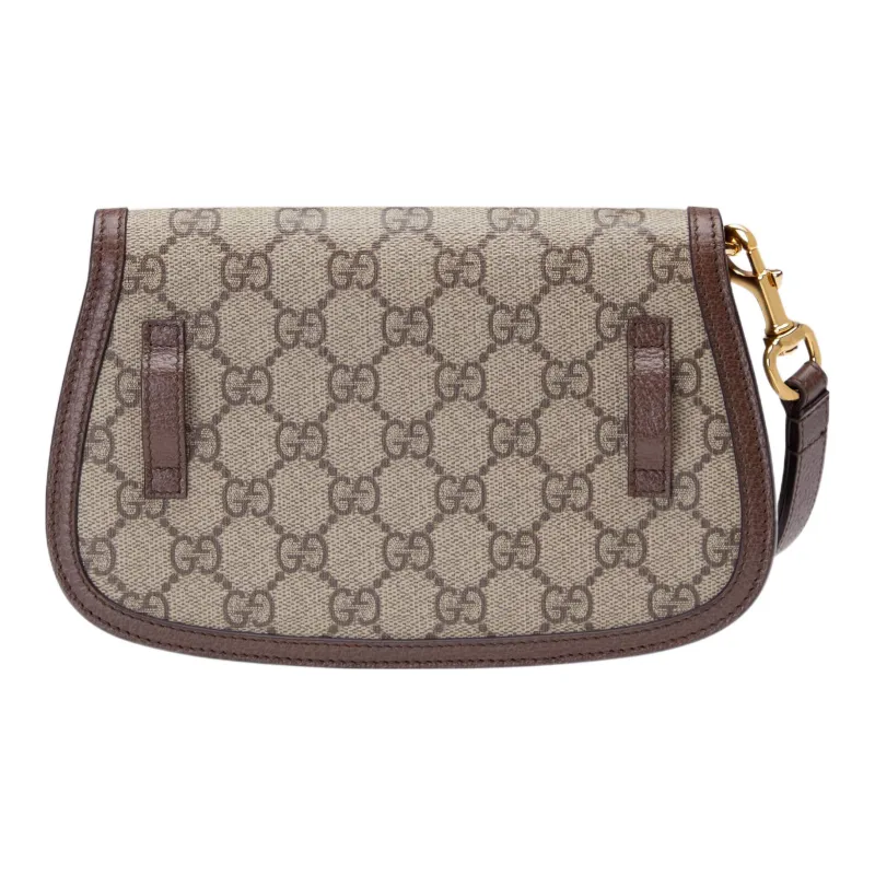 GUCCI Blondie Canvas Handbags Wrist Bags Clutches Mini Men's Ebony-1