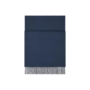 HERMES Cashmere Knit Scarf Men's Blue
