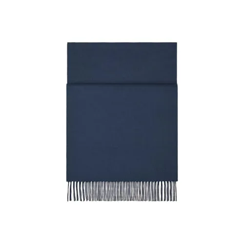 HERMES Cashmere Knit Scarf Men's Blue