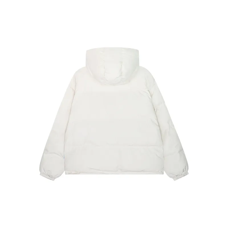 LKOD Puffer Jackets Unisex White Green-1