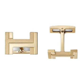 HERMES Metal Cufflinks Men's Gold