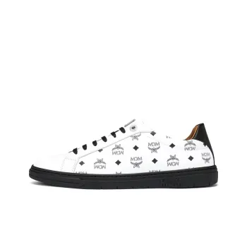 MCM Visetos Terrain Low 'Monogram Print - White Black'