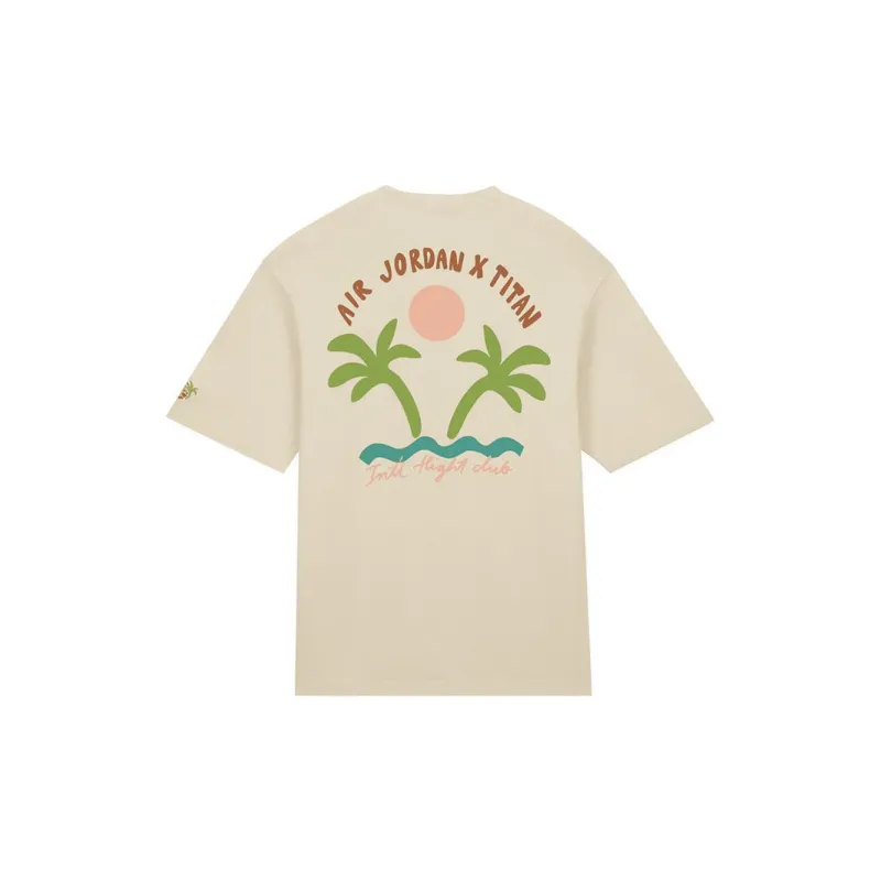 Jordan x TITAN T Shirt Men's Beach Light Yellow-1