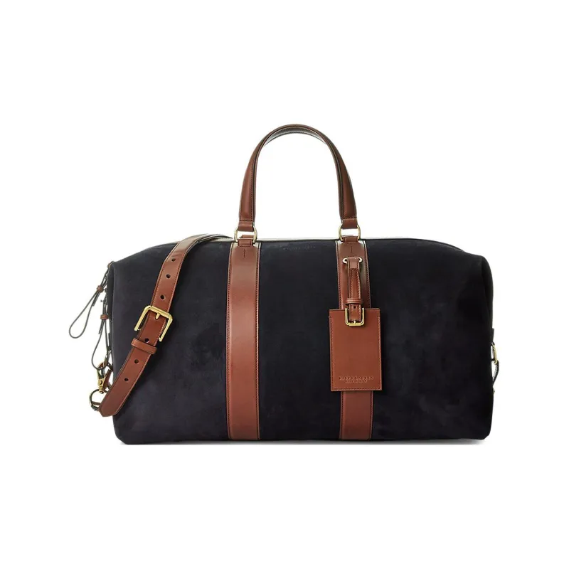 Polo Ralph Lauren Welington Suede Patchwork Calfskin Luggage Bag Shoulder Bag Crossbody Handbag Men's Marine Blue-0