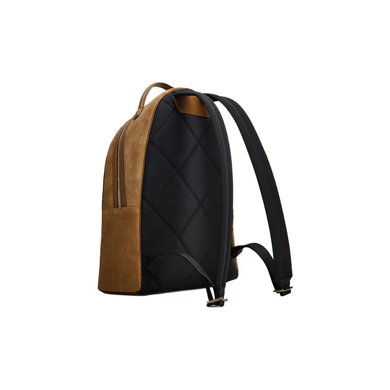 TOD'S Suede Leather Bonded Leather Backpack Medium Size Men's Brown-2