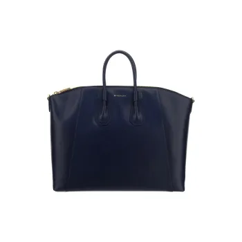 Givenchy Antigona Smooth Calf Leather Sports Bag Shoulder Bag Crossbody Bag Handbag Medium Size Women's Dark Blue