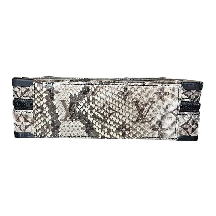 LOUIS VUITTON Trunk Python Skin Soft Box Small Square Bag Shoulder Bag Crossbody Bag Regular Unisex Multicolor-8