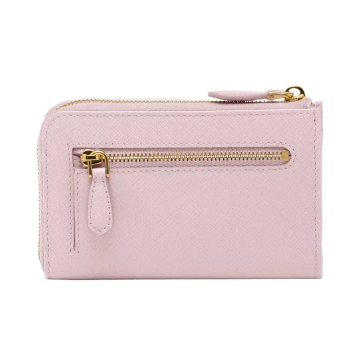 PRADA Leather Wallet Key Pouch Regular Women's Pink-1