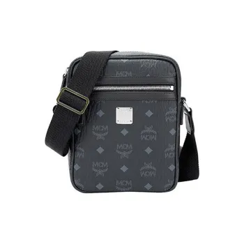 MCM Klassik Visetos Canvas Shoulder Bag, Crossbody Bag Mini Women's Black