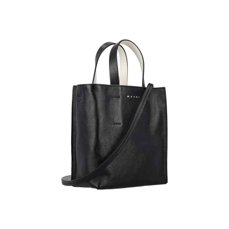 MARNI Two Toned Logo Printed Tote Bag-1