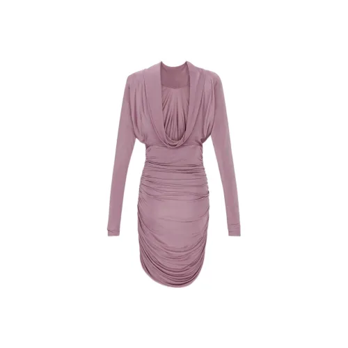 SAINT LAURENT Long-Sleeved Dresses Women's Purple