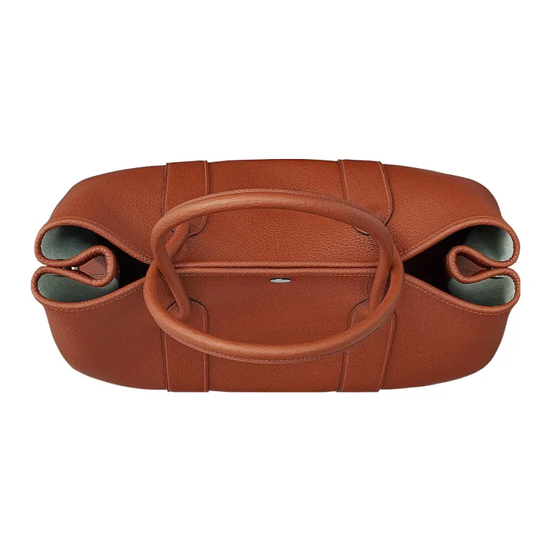 HERMES Garden Party Negonda Calfskin Handbag Unisex 6C Cuivre Pumpkin-3