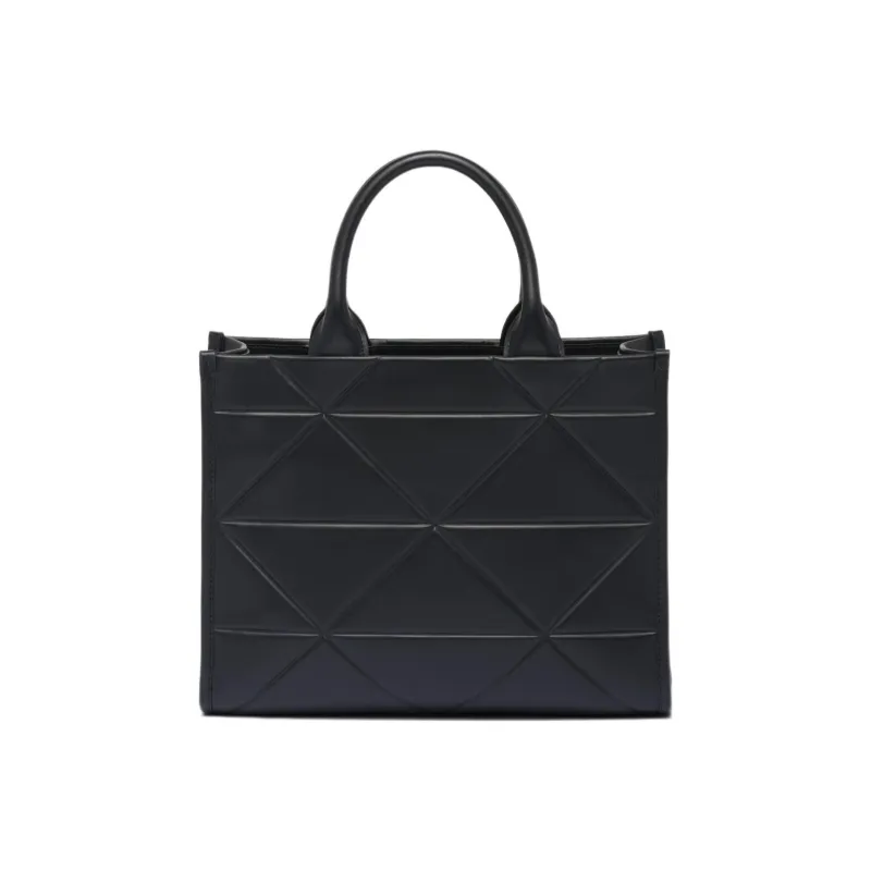 PRADA Leather Tote Bag Shopping Bag Shoulder Bag Crossbody Bag Handbag Medium Size Women's Black-1