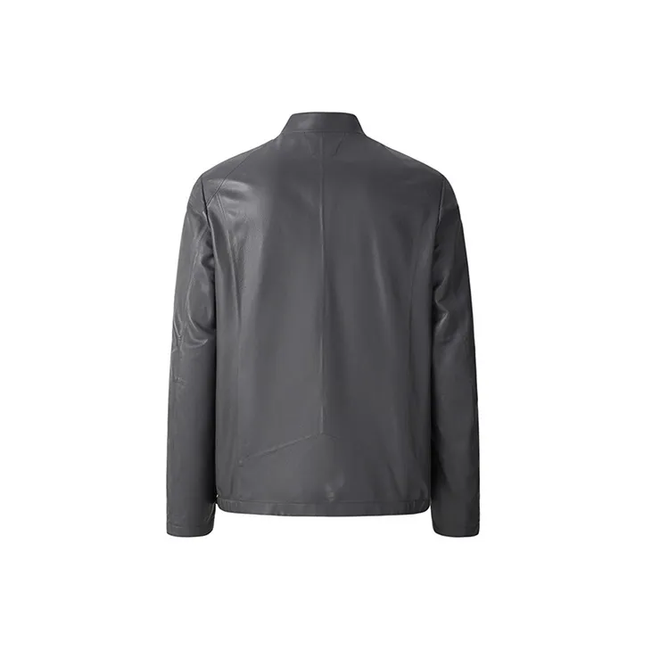 RARE Leather Jackets Men Gray-1