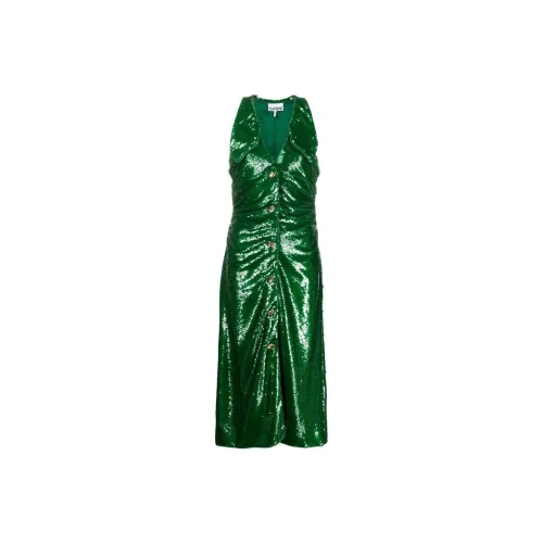 GANNI Sleeveless Dresses Women's Green