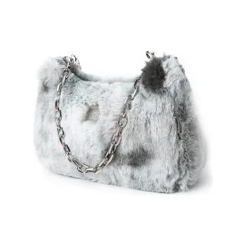 Guuka Plush Shoulder Bag Versatile Girlish Crossbody Bag Women's Gray