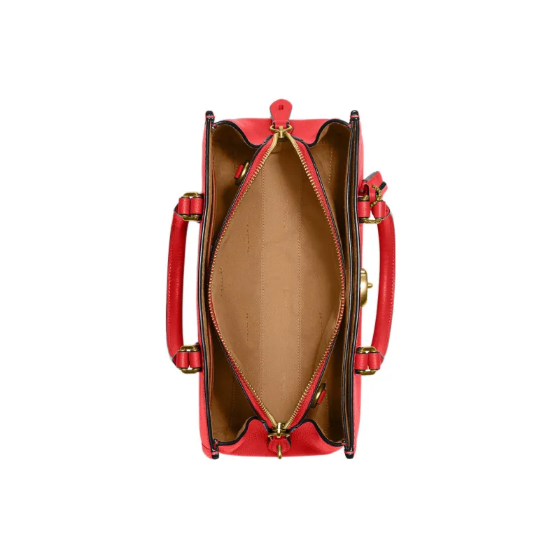 COACH Brooke Cow Leather Handbag Shoulder Bag Crossbody Bag Large Size Women's Red-2