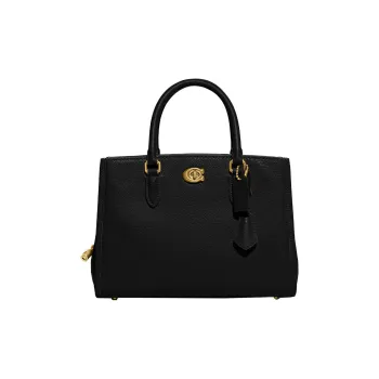 COACH Brooke Cow Leather Tote Bag Shopping Bag Handbag Shoulder Bag Crossbody Bag Large Size Women's Black
