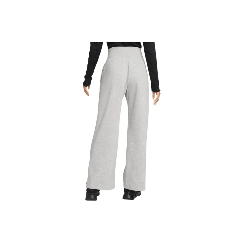 Nike Women's Phoenix Fleece High Waisted Wide Leg Sweatpants Dark Grey Heather-1