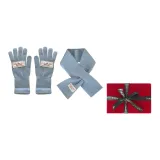 MG-9018 Blue Scarf Glove Clothing Sets