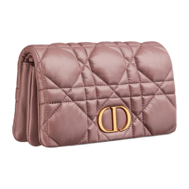 DIOR Caro Cow Leather Handheld Shoulder Bag Crossbody Bag Women's Pink Peony-1