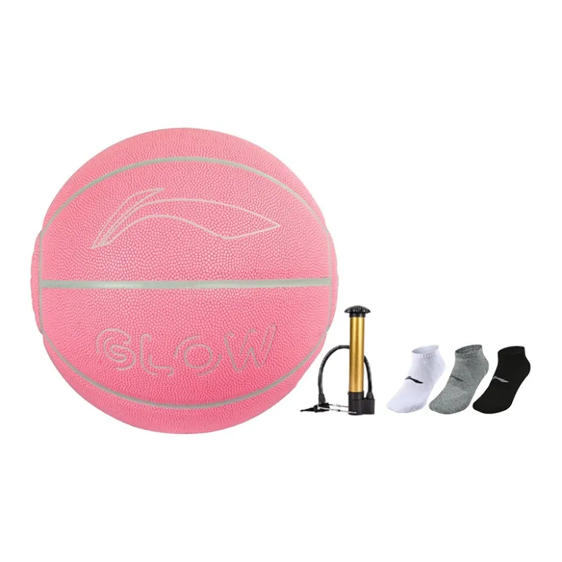 LiNing Badfive PU Basketball Pink Size 7 Glow In The Dark Unisex-28