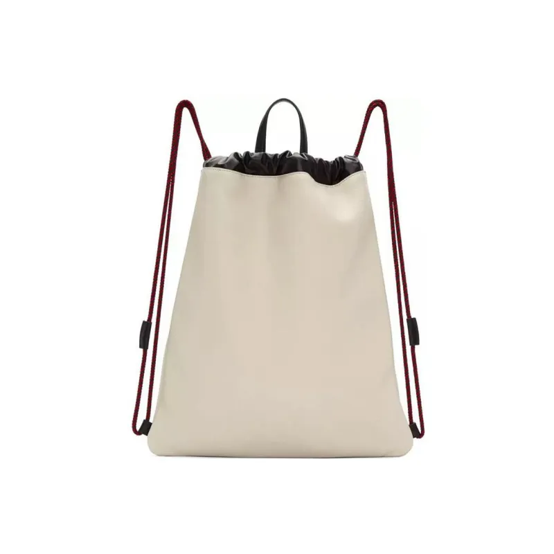 GUCCI Cow Leather Backpack Medium Size Unisex White-2