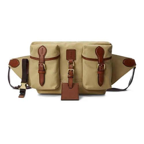 Polo Ralph Lauren Cotton With Cow Leather Fanny Pack Men's Brown