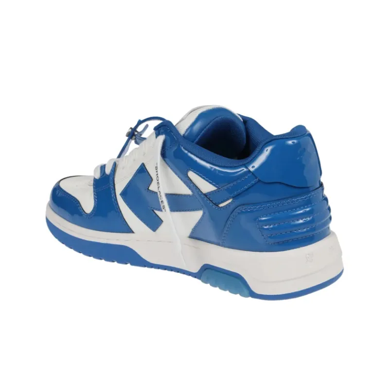 OFF WHITE Out Of Office Low Top Patent Sneaker 'Blue White'-3