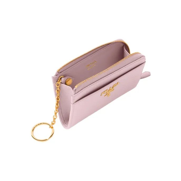 PRADA Leather Wallet Key Pouch Regular Women's Pink-2