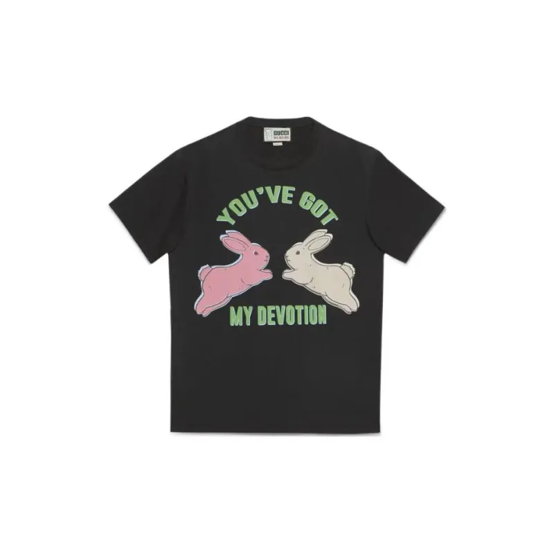 GUCCI Gucci X Harry Styles Co-branded FW22 Regular T-Shirt Unisex Black-0