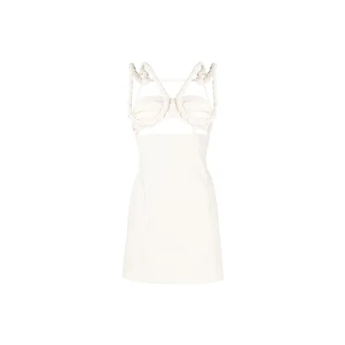 Jacquemus Sleeveless Dresses Women's White