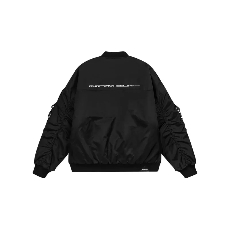 RUNNINWHEEL Loose Fit Jacket Unisex Black-1