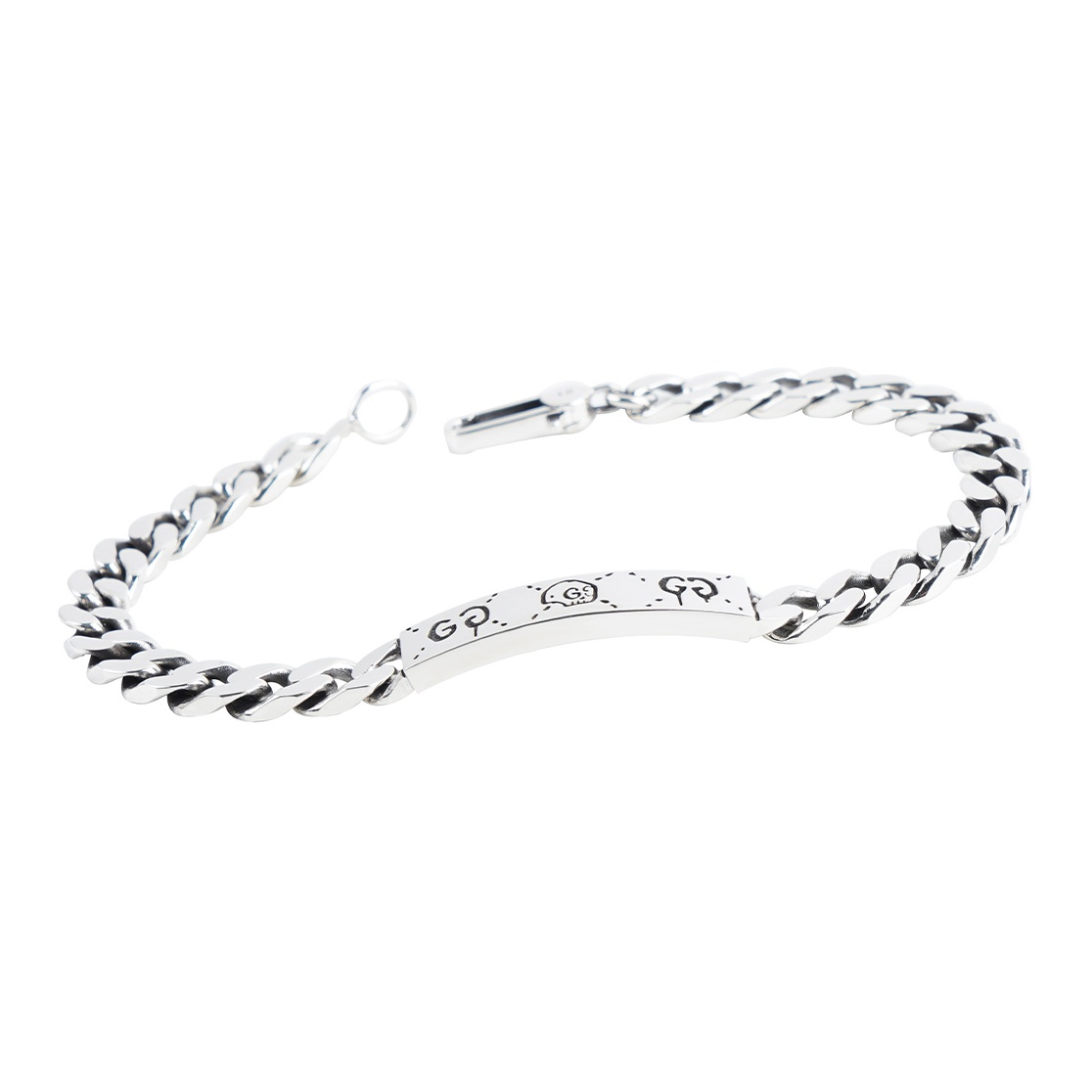 Gucci ghost deals chain bracelet silver