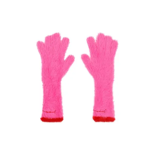 Jacquemus Knit Gloves Women's Pink