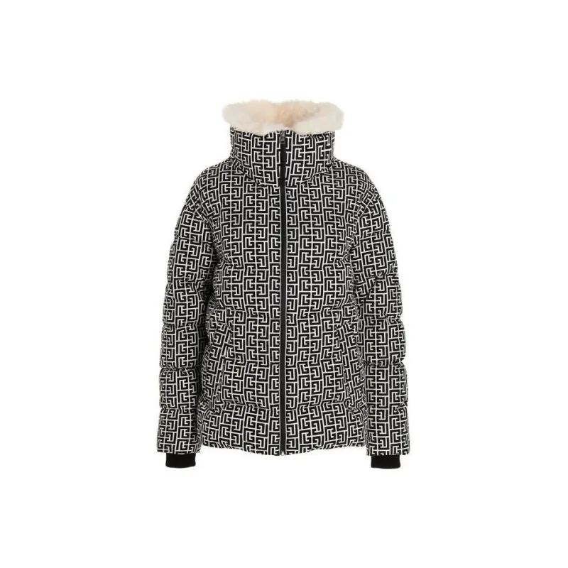 BALMAIN Down Jacket Women's Black White-1