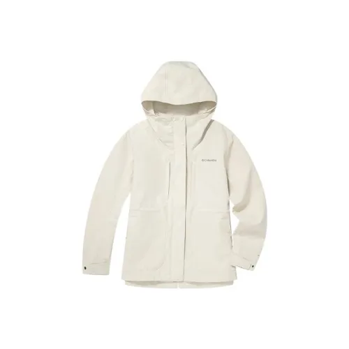 Columbia Windbreaker Jackets Women's White