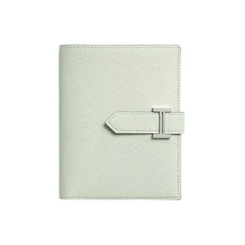 HERMES Bearn Epsom Calfskin Card Holder, Wallet Regular Women's 0S Vert Fizz Bubble Green