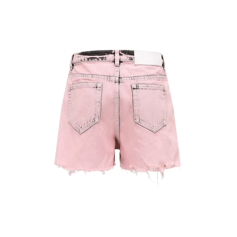 MARDI MERCREDI Denim Shorts Women's Denim Pink-1